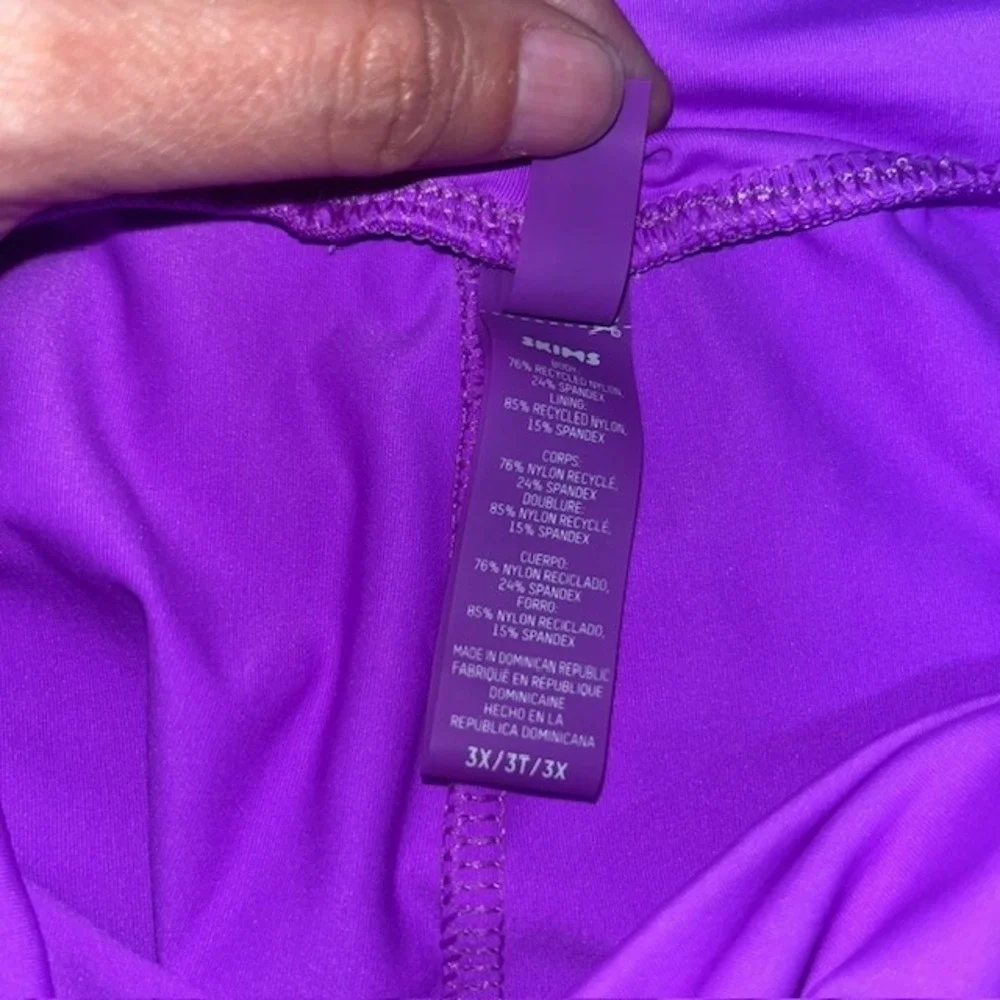 SKIMS Recycled Swim Sarong Skirt Knot‎ Front Drape Violet 3X